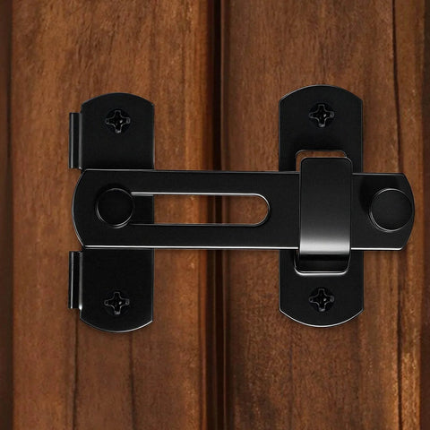 Beefy 4 Inch Heavy Duty Barn Door Lock Latch For Sliding Doors And Barn Gates Flip Safety Gate Latch Pet Proof Matte Black Stainless Steel