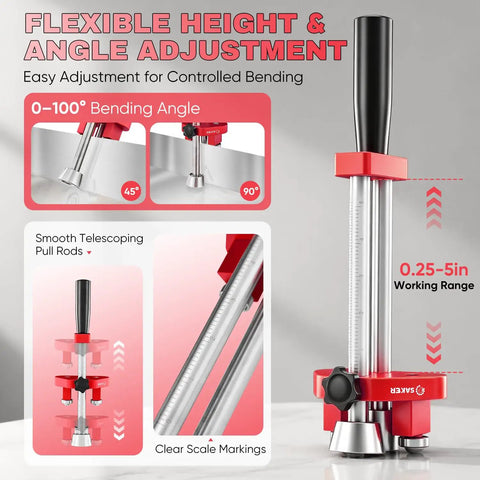 No Sweat Handheld Sheet Metal Bender And Five Inch Manual Bending Roller Workshop Essential For Creating Flawless Edge Seams On Roofing Flashing And Trim Daily