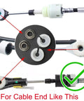 Land Rover Range Rover Evoque Shift Cable Replacement Kit for 2011-2019 Manual Transmission components and end clips.