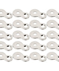 Heavy Duty Figure Eight Table Connectors, Rock Solid Iron Desk Clips, pack of 20, 33mm x 1.3in iron fasteners for furniture assembly.