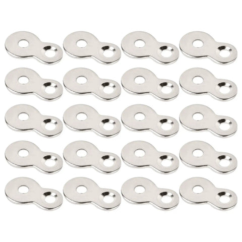 Heavy Duty Figure Eight Table Connectors, Rock Solid Iron Desk Clips, pack of 20, 33mm x 1.3in iron fasteners for furniture assembly.