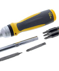 Twist-A-Nut 21-In-1 Ratcheting Multi-Bit Screwdriver set with pro-grade 28-tooth all-metal ratchet and wire-nut connector wrench