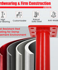 Close-up of Badass Heavy Duty Adjustable House Floor Jacks With 10000 Lbs Unshakeable Hold in red, showcasing robust design and rust resistance.