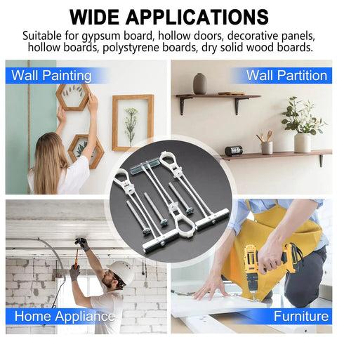 8Pack Heavy Duty Drywall Anchors Kit With One Fourth Twenty Toggle Bolts For Drywall And Hollow Walls Ideal For Mounting TVs And Cabinets Delivers Rock Solid Hold And Easy Install For Secure Hangs. Spring toggle anchors for wall art, shelves, and cabinets.