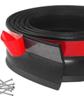 Universal Garage Door Seal Bottom Rubber Strip with nails, heavy-duty EPDM for weatherproofing garages, self-adhesive and durable.