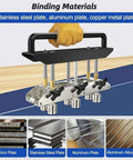 Metal Bending Tool With Three Station Roller, handle view, showcasing materials: steel, aluminum, copper, for roofing sheets.