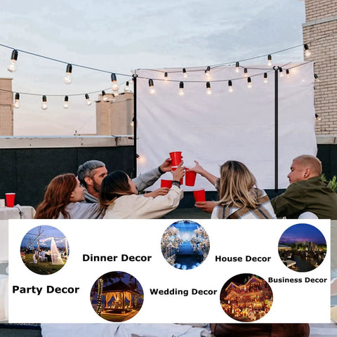 Outdoor String Light Pole With 5 Prong Fork Steel Pole For Patio Garden Backyard And Events Plug And Play Easy Setup