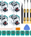 4 Pcs Replacement Joysticks Repair Kit For Xbox One Elite Series 2 Controller with tools and cleaning brush visible
