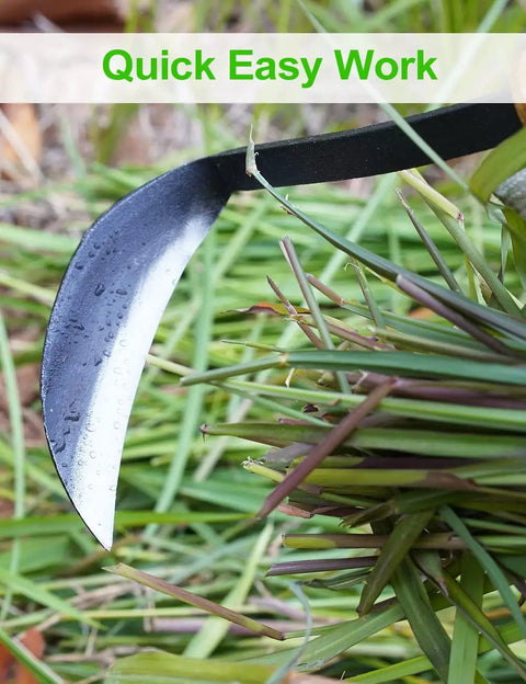 Hand Weeder Sickle Hoe For Garden Weeding And Weed Removal 11 Inch Nejiri Kama Blade Tool cutting grass with sharp carbon steel blade