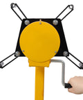 Tough As Nails Heavy Duty Engine Stand Holds Strong At One Thousand Pounds with yellow rotating handle and adjustable locking pins.