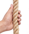 Hand gripping Heavy Duty Jute Rope 1 1/4 Inch By 100 Feet Natural Hemp for Crafts, Gardening, DIY and more