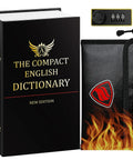 Book Safe Dictionary Diversion With Combination Lock And Fireproof Money Bag Hidden Storage For Cash And Valuables Portable Metal Compartment Safe That Looks Like A Real Book