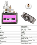 Six Pack Of FT90S 9g Micro Servo Motors With All Metal Gears High Torque 180 Degree Rotation shown in exploded view