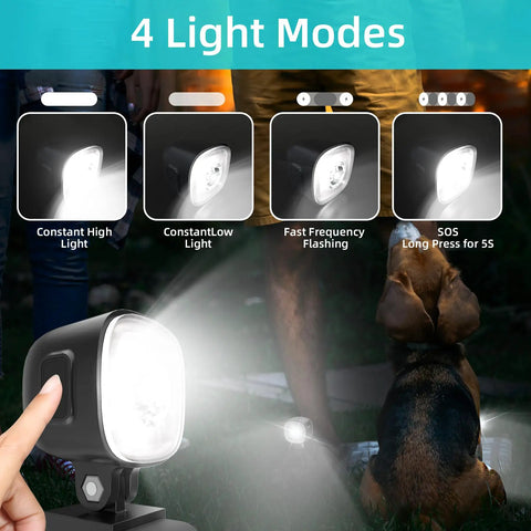 Rechargeable Headlights For Shoe Charms And Light Attachments Bright LED Flashlight For Bike Keychain Camping Backpack And Wheelchair Keeps You Seen In The Dark And Easy To Clip On four light modes display