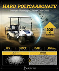 Hard Polycarbonate comparison for Solid Rider EZGO TXT Golf Cart Windshield showcasing strength, durability, and clarity.