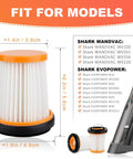 Replacement Vacuum Filter For Wandvac Ion W1 S87 Cordless Handheld Vacuum WV201 WV200 WV205 WV220 Pro Grade High Efficiency Filtration That Traps Dust Hair Pet Dander And Allergens 8 Pack XHFWV200 dimensions and compatibility