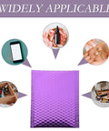 Purple Bubble Mailers 18x23cm Self Seal Padded Envelopes With Thickened Aluminum Foil Cushioning for various small items