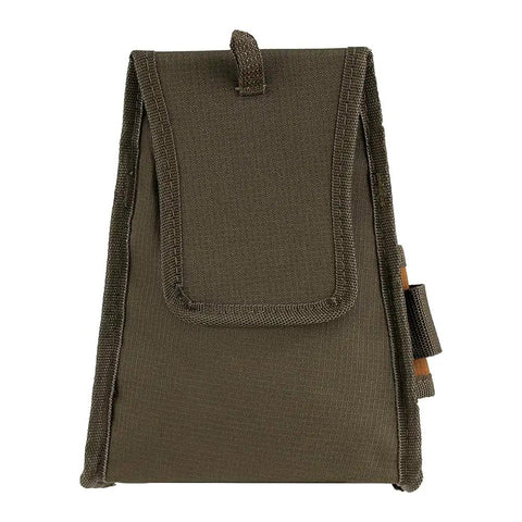 Fastener Tool Pouch With FlapFit Series 2 Exterior Long Handled Tool Loop Brown Green Heavy Duty Worksite Organizer Front View