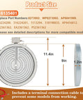 Upgraded 9 To 10 Inch Radiant Surface Element For Frigidaire Electrolux Kenmore Cooktops With Beefed Up Metal Temperature Sensor