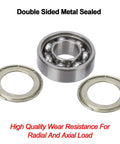 20-Pack 608 ZZ Sealed 8mm x 22mm x 7mm Double Iron Shield Deep Groove Steel Miniature Ball Bearing with metal seals shown