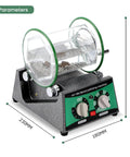 Pro Jewelry Polisher Tumbler 5kg 11lbs Barrel Polishing Machine with visible control dials and clear tumbler barrel