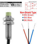 2mm Sensing M8 Inductive Proximity Sensor Switch PR08 2DN Cylindrical Detector DC 12 24V 3 Wire NPN Normally Open CE Ready for Plug and Play Heavy Duty Shop Floor Action, threaded metal body