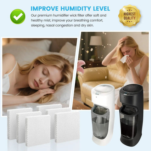 4 Pack Humidifier Filter T For Honeywell Top Fill Tower Humidifier HEV615 HEV620 Replacement HFT600 Filter T with lifestyle images