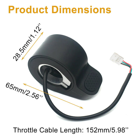Thumb Throttle Replacement For M365 And Pro 1S Electric Scooter, Plug And Play Speed Control Part, Direct 1 To 1 Fit, Durable ABS PC Blend, Weather Resistant, Tool Free Installation For Precise Acceleration
