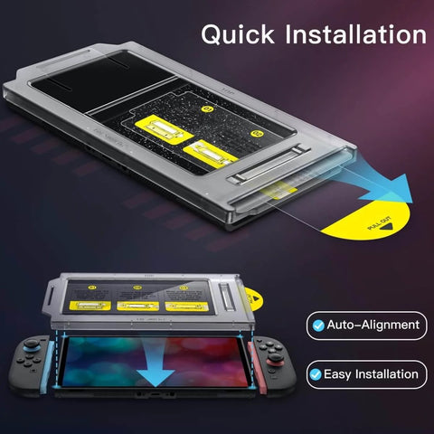 Nintendo Switch 2 2025 Screen Protector 9H Tempered Glass No Fuss Easy Install Tool Ultra Clear HD Clarity setup guide