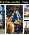 Endless Round Sling used in various lifting and rigging applications, showcasing durability and strength in heavy-duty tasks.