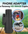 Long Range 10x42 High Powered Monocular For Bird Watching Hunting And Sports Great For Wildlife Viewing Lightweight Pocket Telescope With Bak4 Prism Easy Grip And Vibrant Clarity For Adults Bang For Buck phone adapter for HD image capture
