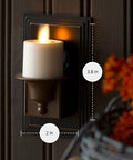 Bronze Plug In Flameless Night Light With Real Flame Effect Dusk To Dawn Sensor Indoor Wall LED Candle, 3.8 x 2 inches