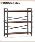 Built Like A Tank Three Tier Bookshelf With Pretty Dang Roomy Shelves, Industrial Vintage Wood And Metal Storage Rack dimensions 11.81L x 31.49W x 31.88H