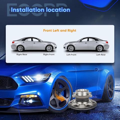 Front Wheel Hub Bearing Assembly For Chevrolet Colorado 2009 To 2012 2WD And GMC Canyon 2009 To 2012 2WD With Encoder Sensor diagram