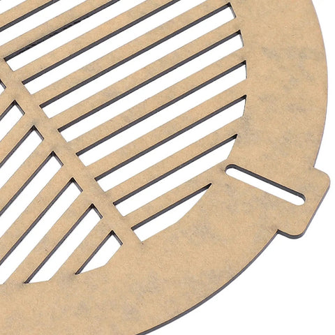Close-up of a lightweight Bahtinov-style 120-160mm telescope focus mask for astrophotography, showing detailed lattice design.