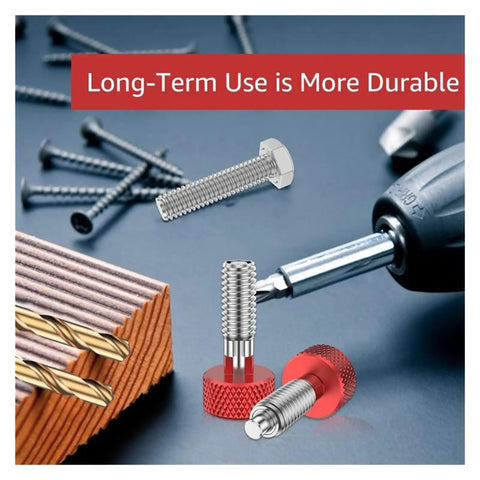 Spring Plunger Kit 8 Piece Quick Release Pins With Knurled Handles Stainless Steel Lock M6 for Rolling Tool Boxes, with tools displayed