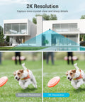 Outdoor Security Camera 2K QHD With Color Night Vision For Crisp Color Footage showing 127-degree field of view at house
