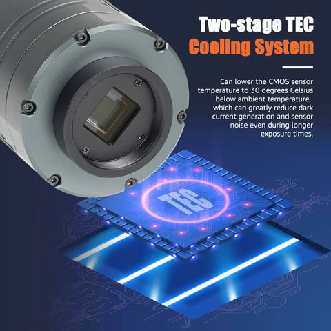 605MC Telescope Camera With IMX533 Sensor, Cooled Monochrome CMOS with two-stage TEC Cooling System illustration
