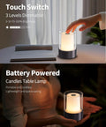 2 Pack 4 Inch LED Mini Cordless Table Lamp Touch Activated Night Light Waterproof Battery Powered Rechargeable Portable Light
