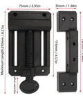 Straight Shooter Cabinet Door Alignment Jig And Quick Draw Hang Mounting Fixture with adjustable arms for precise installations.