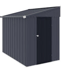4x6 Ft Metal Outdoor Lean To Storage Shed With Lockable Door Built Tough For Backyard And Patio Weatherproof Garden Tool Shed Kit