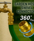 2 Pack Garden Hose Swivel Connector Three Quarter Inch GHT, 360 Degree Brass Hose Fittings to Stop Twists and Kinks, Rustproof and Durable Leak Free Watering Accessory for Lawn and Garden on 3/4-inch hose