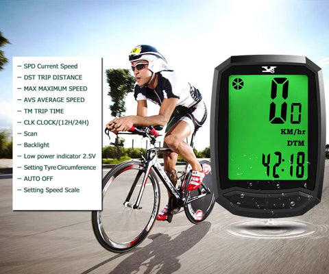 Wireless Bike Computer With Big LCD Display Waterproof Odometer For Speed Distance And Time Tracking Built Tough For Everyday City Rides And Casual MTB Sessions