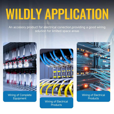 Image of wiring applications for Pro Grade 166 Piece Wire Ferrules Kit With Silver Plated Copper Crimp Terminals in electrical setups.