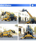 Workhorse Industrial Telescopic Handler Featuring Slick Hydraulic Forklift And Quick Attach Loader Reach Boom in operational display.