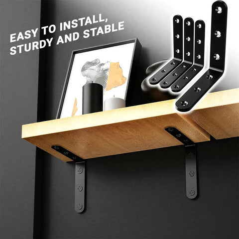 Rock Solid Heavy Duty Metal Corner Brackets 25 Pack 4x4 Black L Braces For Woodworking Furniture And Diy Projects Featuring No Sweat Assembly Plus Essential Home Upgrades