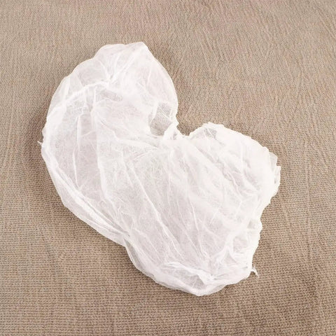 Straight Up Clean And No Drama Disposable Nonwoven Hair Covers With Tension Free Elastic Bands For Salon Beauty Chef Jobs And Long Daily Grind Sessions Pack Of 20 Fresh Caps laid flat on a neutral background.