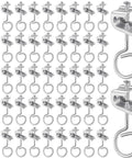 50 Piece Beam Clamps 1/4 X 20 Steel C Clamps With Screws And 50 Cable Ring Hangers 1 1/4 Inch Bridle Rings For Pipe Mounting, Heavy Duty Hardware Set That Withstands Up To 75 Lbs., assorted view