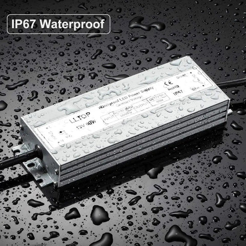 60W Waterproof IP67 LED Power Supply From AC100-264V To 12V DC 5A Transformer Ultra Slim Outdoor LED Driver Built For Tough Weather