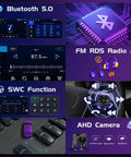 Features of Android 15 Car Stereo for Jeep Grand Cherokee 1999 2004 Dope 9 Inch Touch Screen Car Radio Dash Kit with Bluetooth
